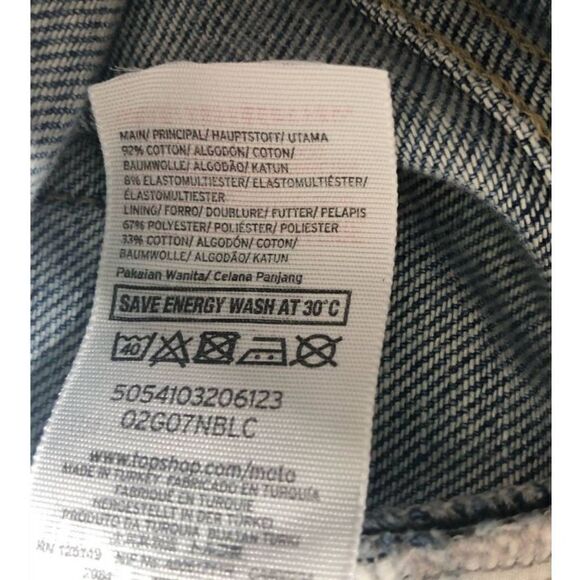 Topshop StraightLeg Jeans with Colorful Embroidery - Size 26 / US 4 NWT - Picture 4 of 4